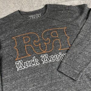 Rock Revival Thermal Shirt Men's Size XL Long Sleeve Raw Hem Logo Waffle Knit